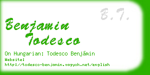 benjamin todesco business card